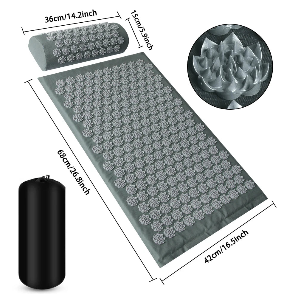 Acupressure Yoga Mat & Pillow Set