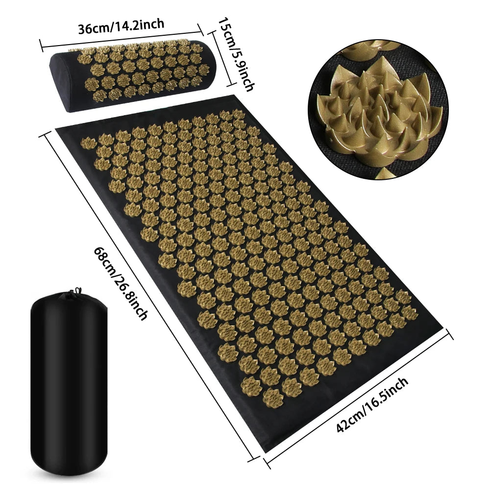Acupressure Yoga Mat & Pillow Set