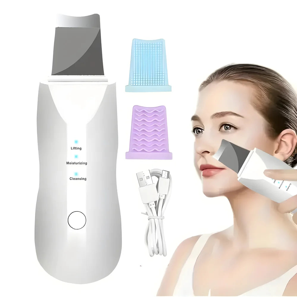NIOLOV Vibraluxe Deep Skin Scrubber – facial pore cleansing and blackhead removal tool
