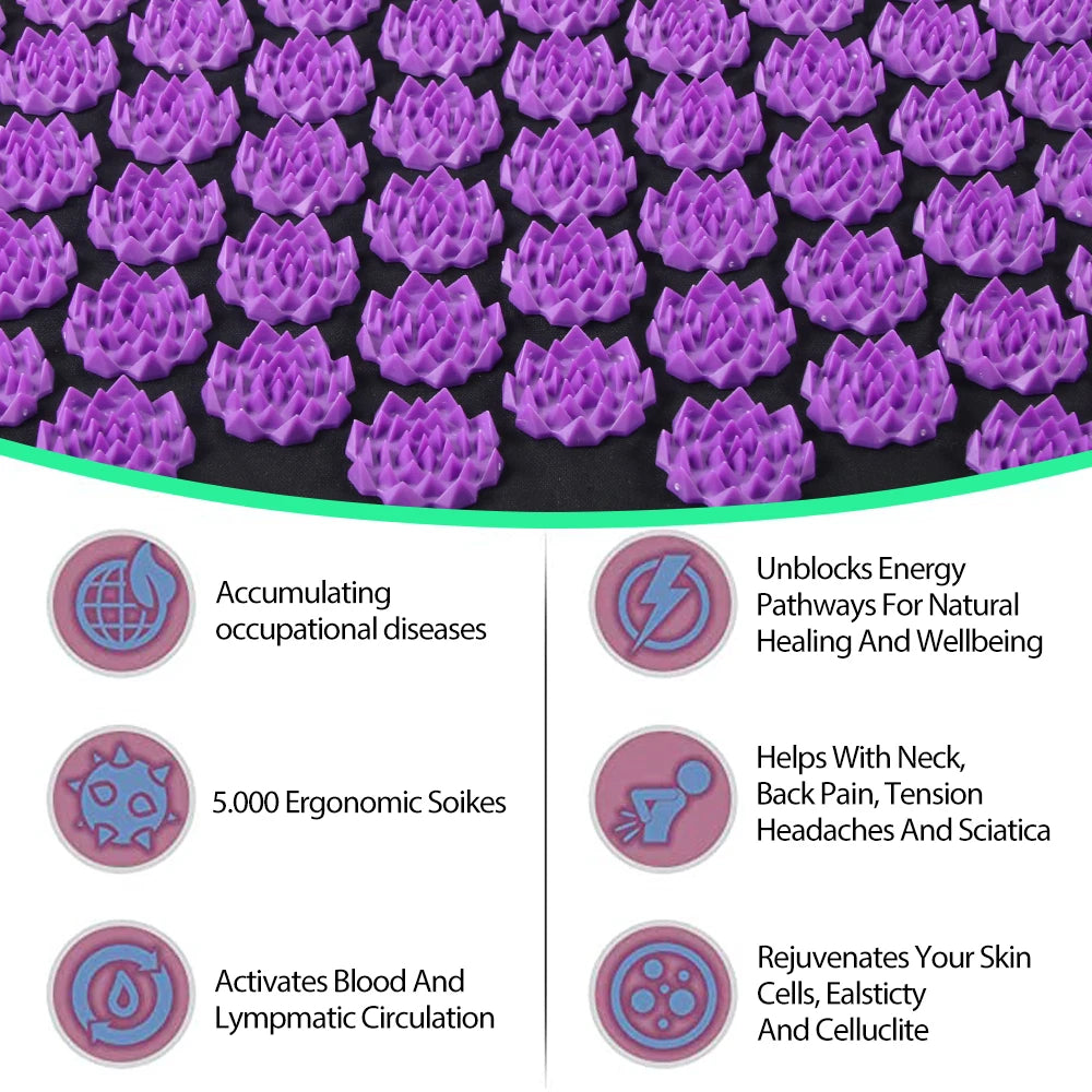 Acupressure Yoga Mat & Pillow Set